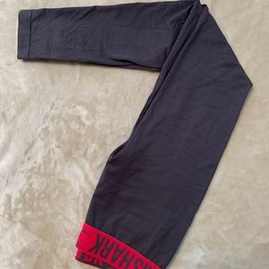 Gymshark fit leggings-cranberry/charcoal  size M
